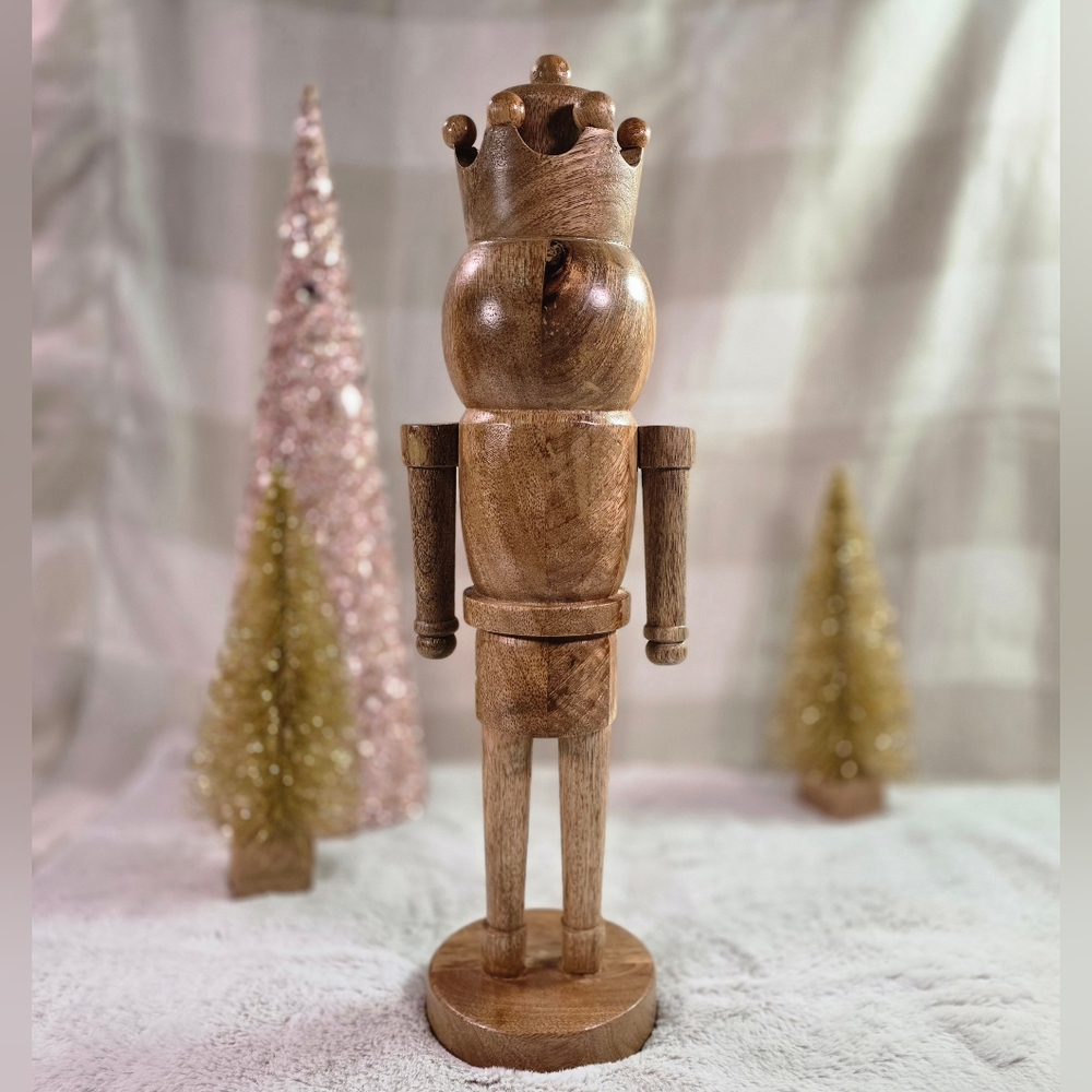 16” Christmas Holiday Time Nutcracker Natural Wood NEW! Viral TIKTOK HTF